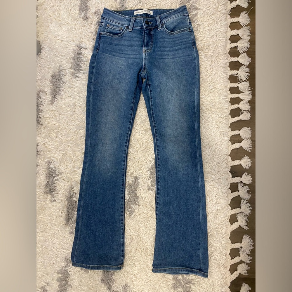 Blue Bootcut Jeans.